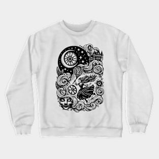 Dark Dream Catcher with Steampunk Vibe Crewneck Sweatshirt